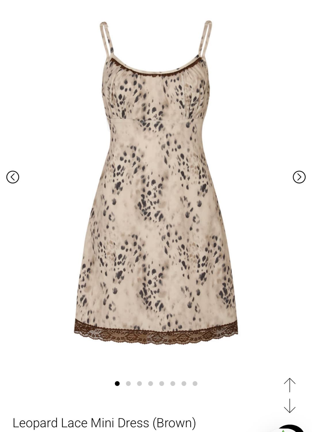 루루서울 Leopard Lace Mini Dress (Brown)  상품이미지2
