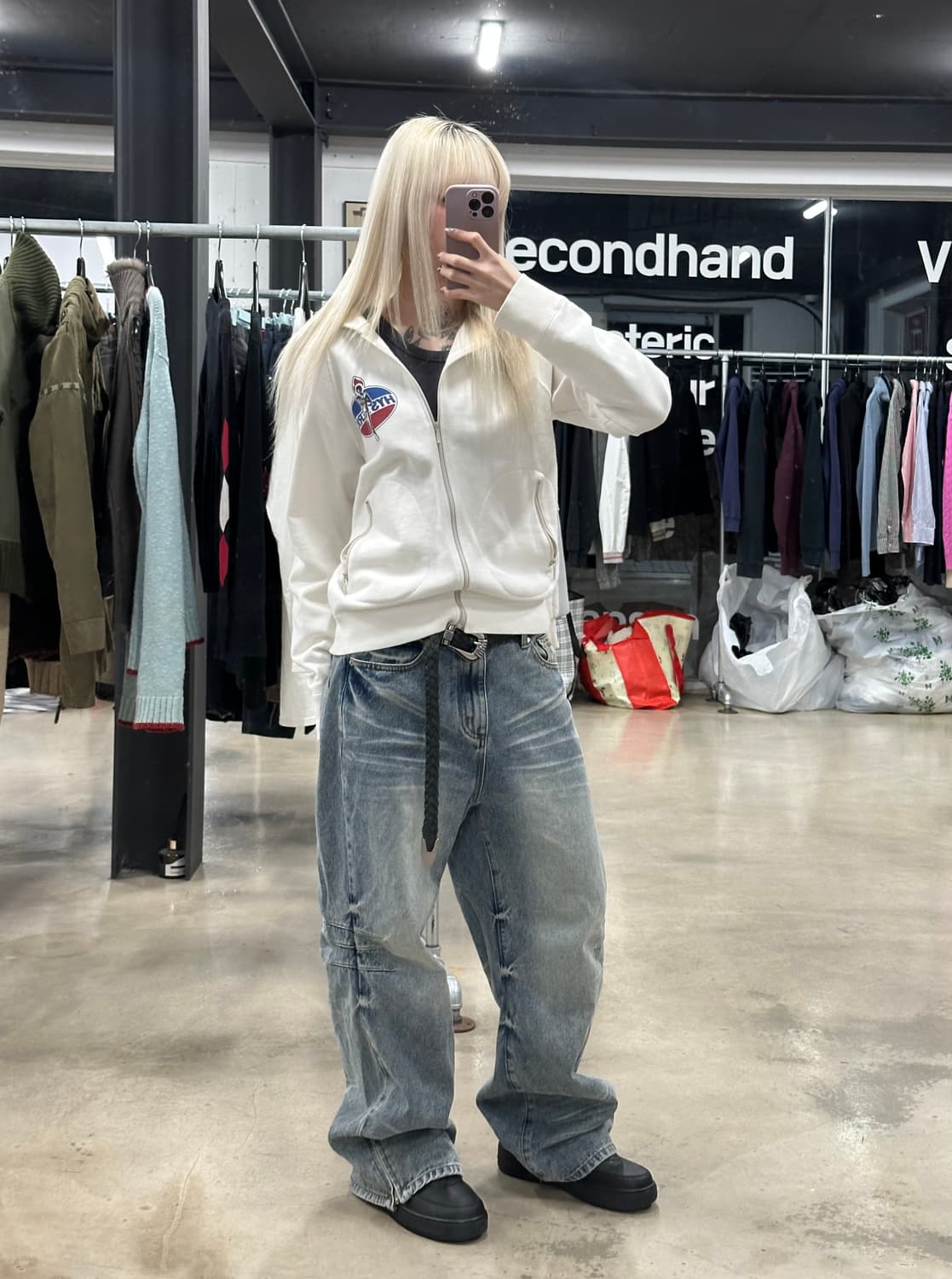 히스테릭글래머 90s 라운드 포켓 후드집업 상품이미지3