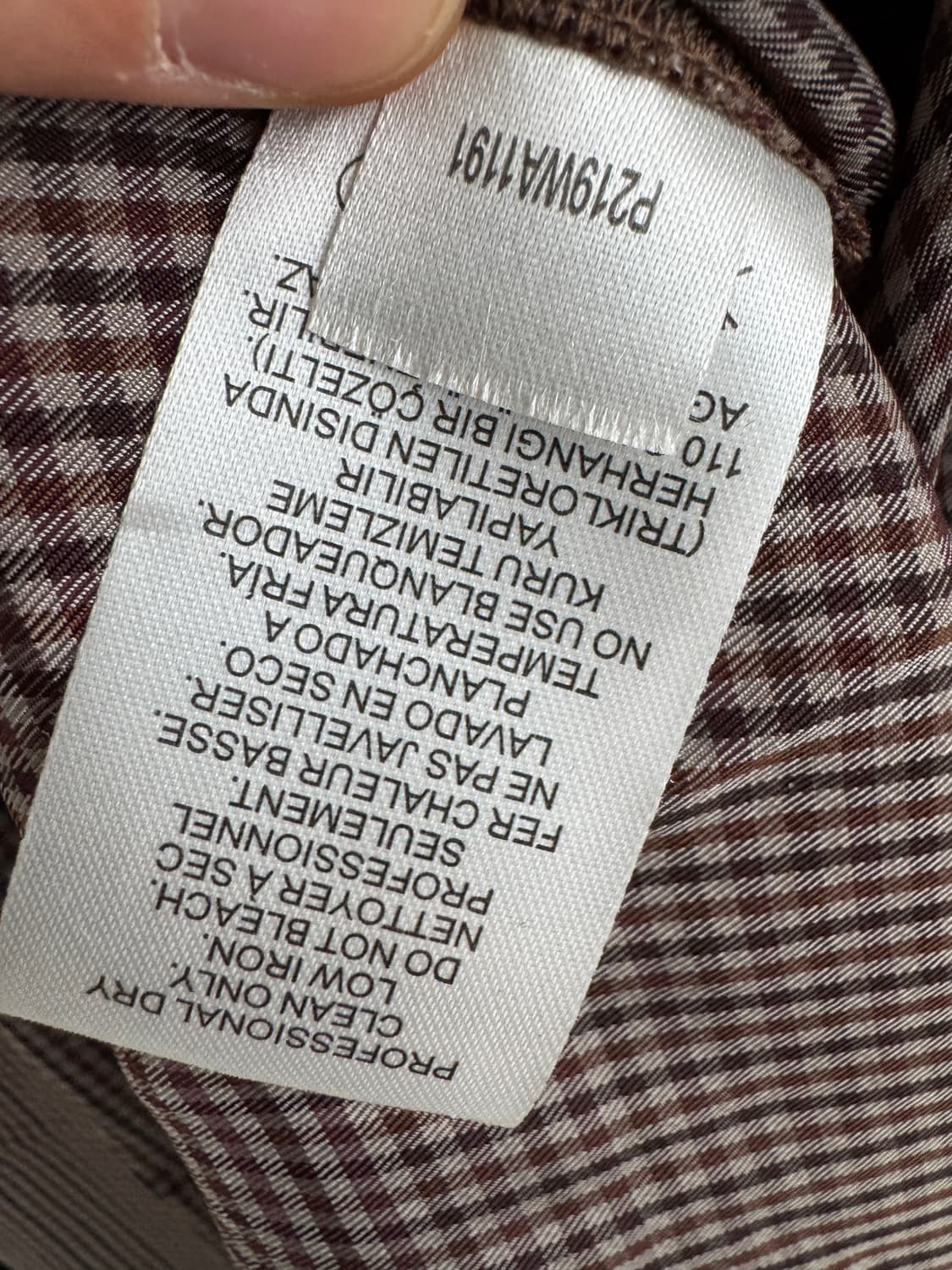 (정가 650$) 티비 Tibi 체크 셔츠 원피스 브라운 사이즈 2/s 상품이미지6