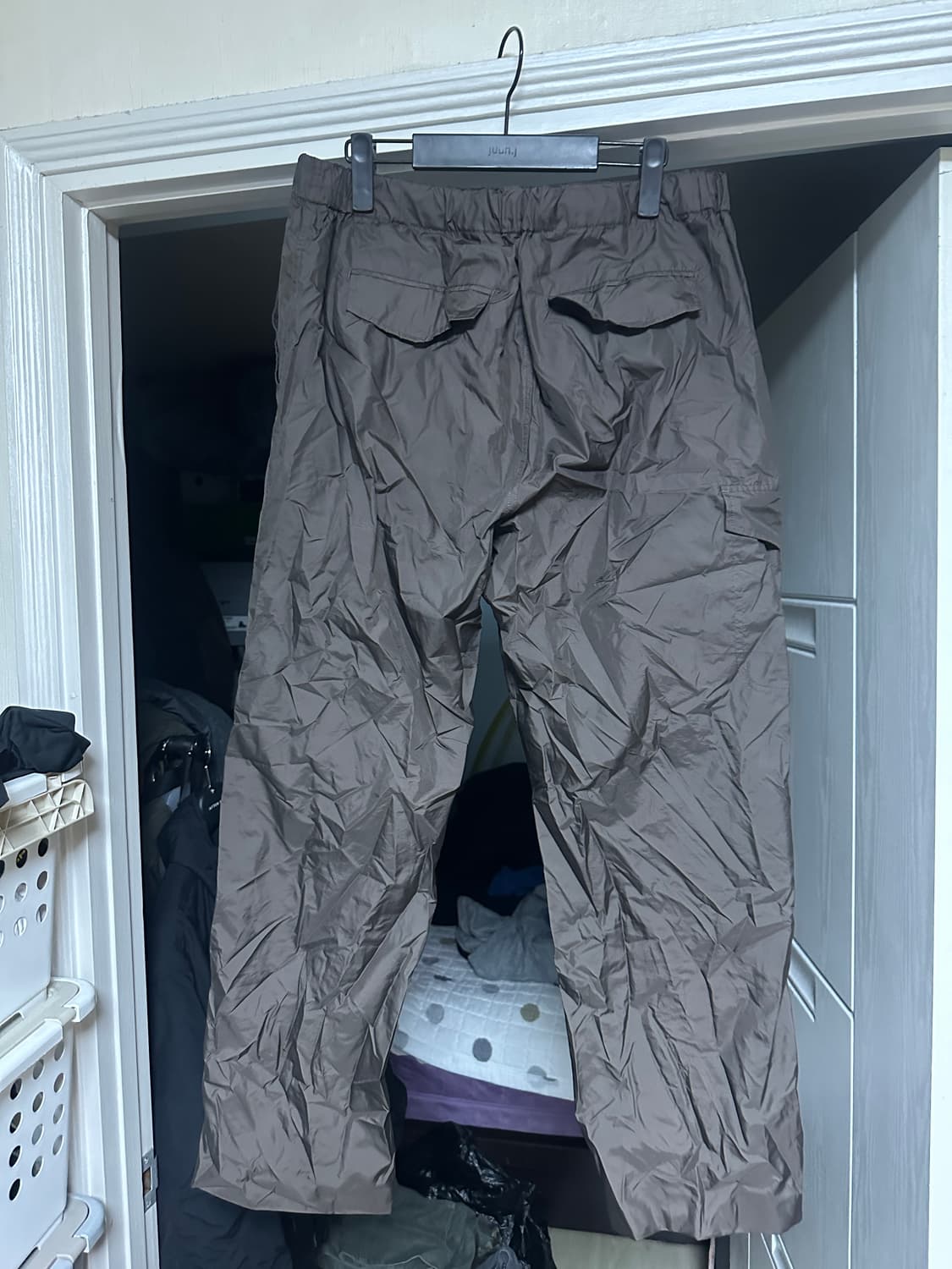 [L] 구형 유니클로 벨티드 나일론 팬츠 상품이미지3