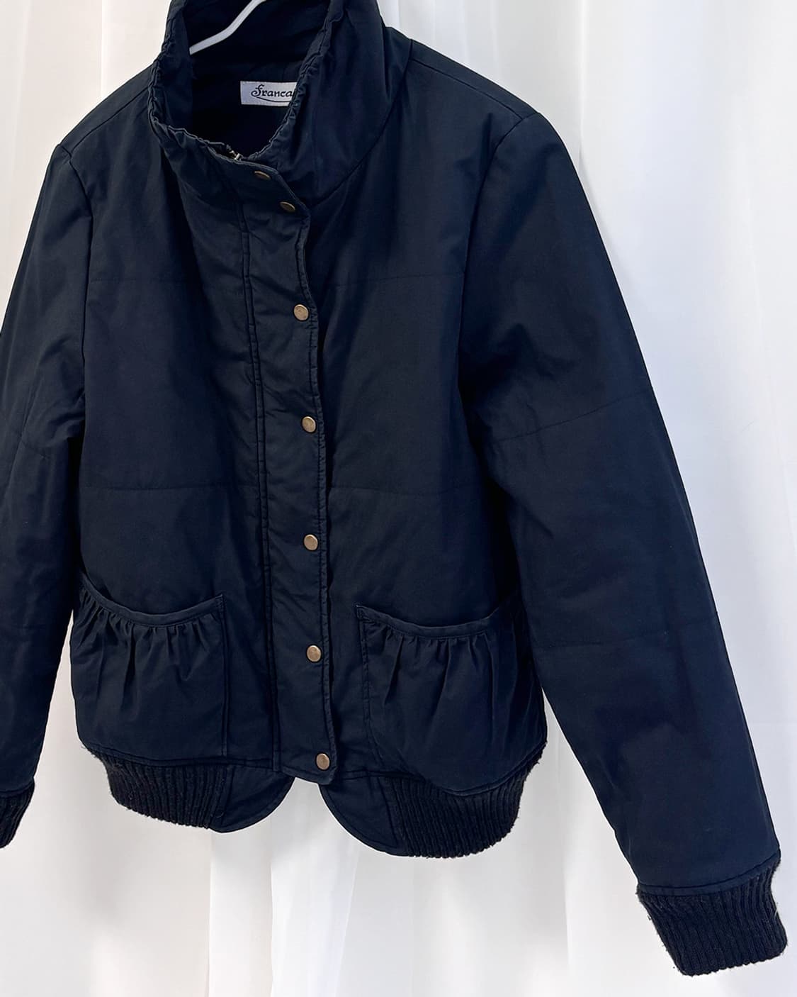 francaise pocket shirring crop jumper 상품이미지2