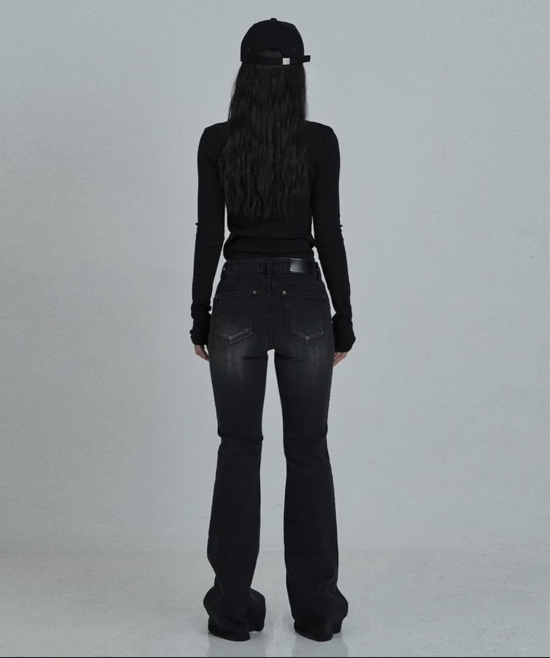 ODOR 오도어 Vintage raw jean in black 1size 상품이미지2