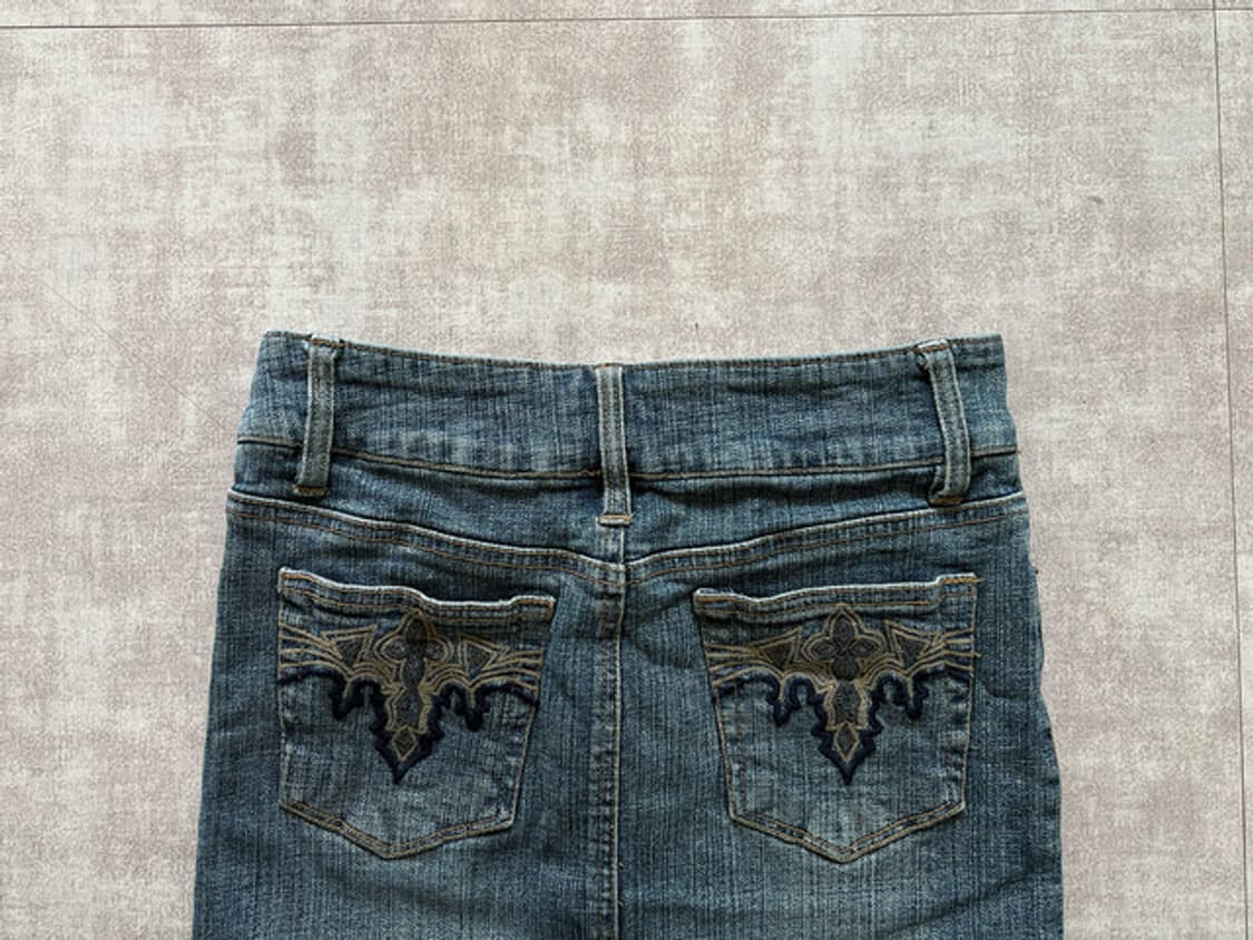 western denim mini skirt 상품이미지3