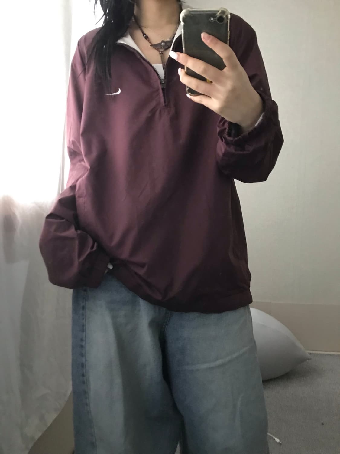 나이키 00s 버건디 웜업 상품이미지4