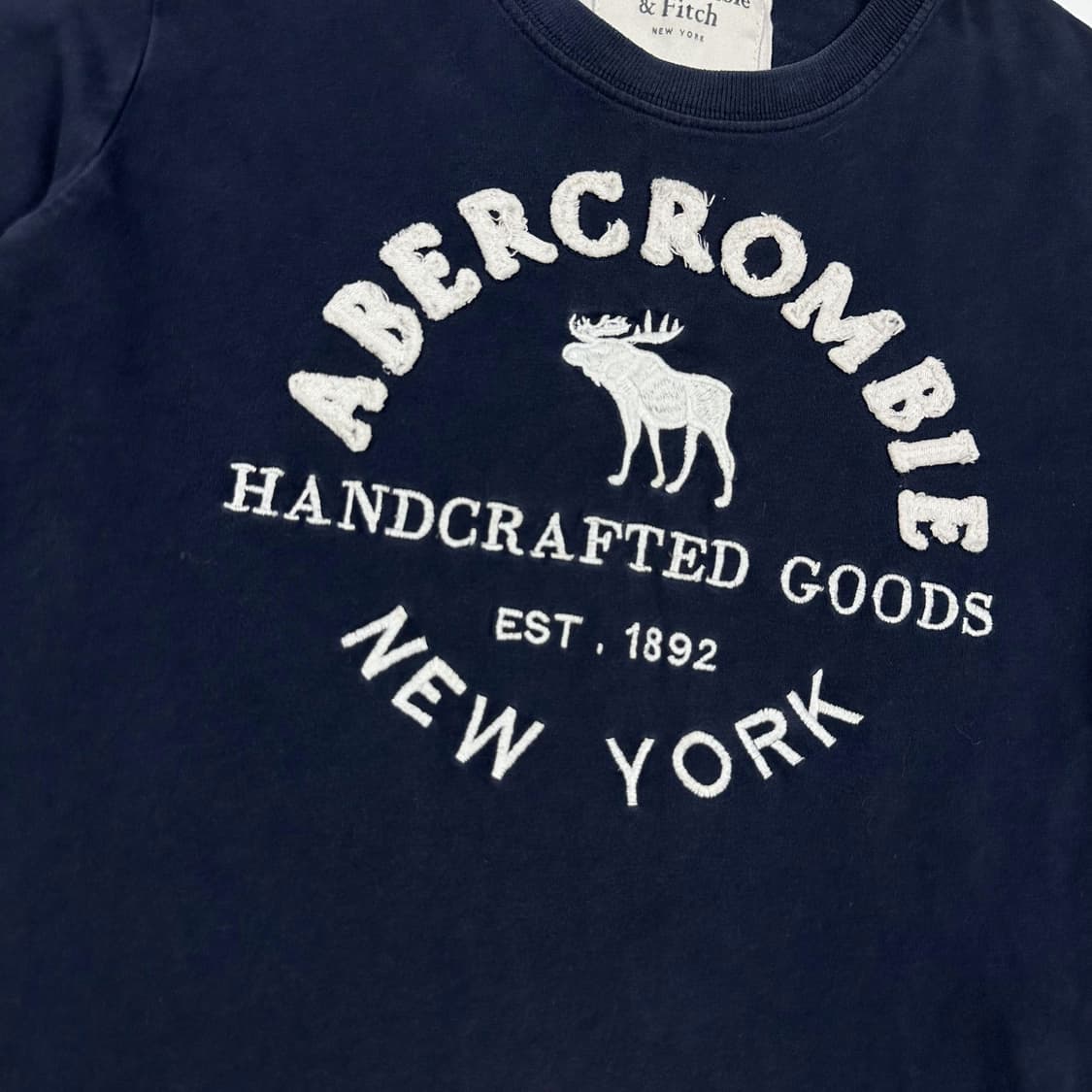 아베크롬비 og y2k 여성 슬림핏 롱슬리브 네이비 여성S 상품이미지3