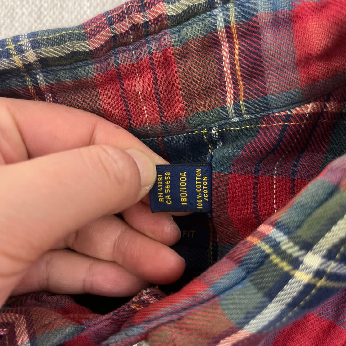 100 폴로랄프로렌 빈티지 체크 코튼셔츠 상품이미지5