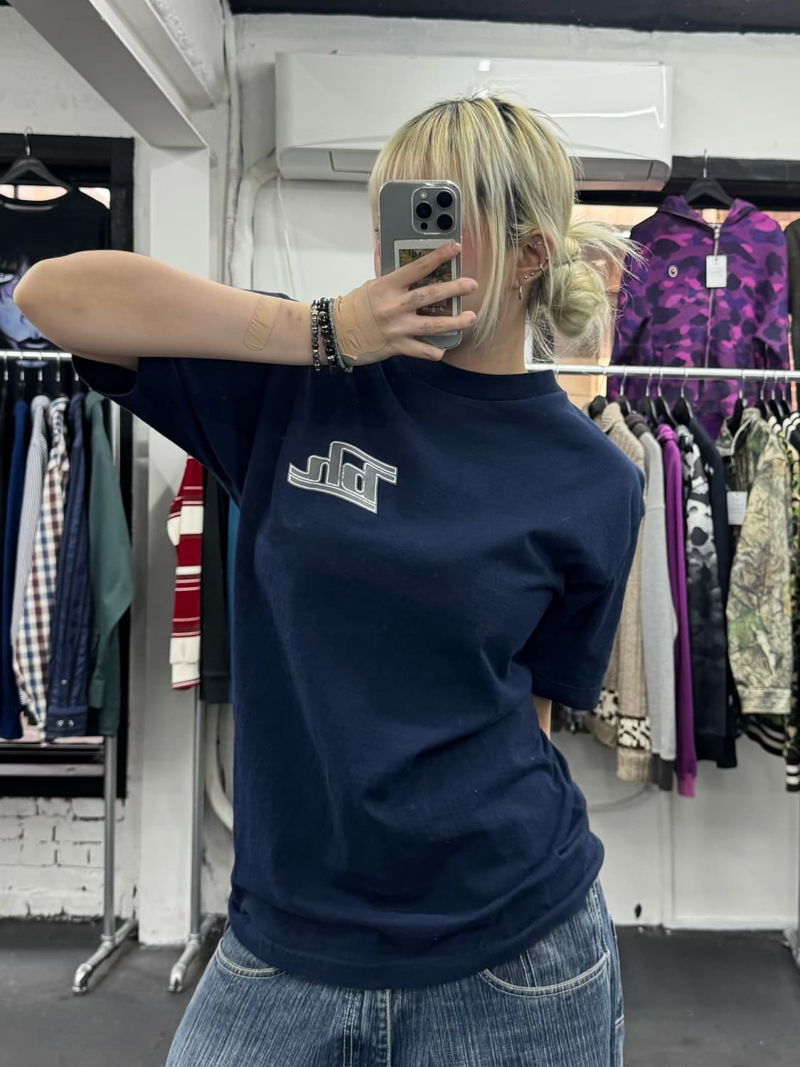 USA VTG 블루 하와이 티셔츠 상품이미지5