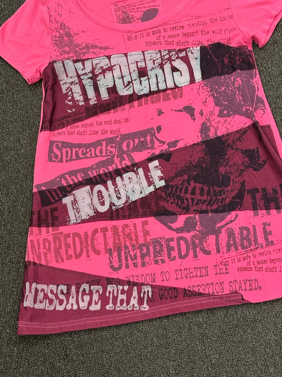 M)Japanese vintage 여성 y2k 펑크 그래픽 반팔 상품이미지2