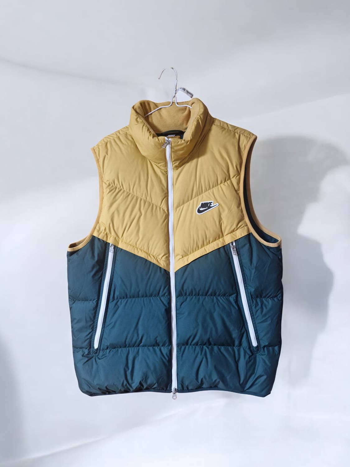 나이키 패딩 조끼 투톤 컬러 옐로/그린 XL 상품이미지1