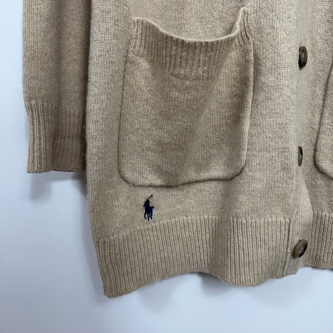 폴로 랄프로렌 울 캐시미어 베이지 여자 가디건(마른66까지) 상품이미지2