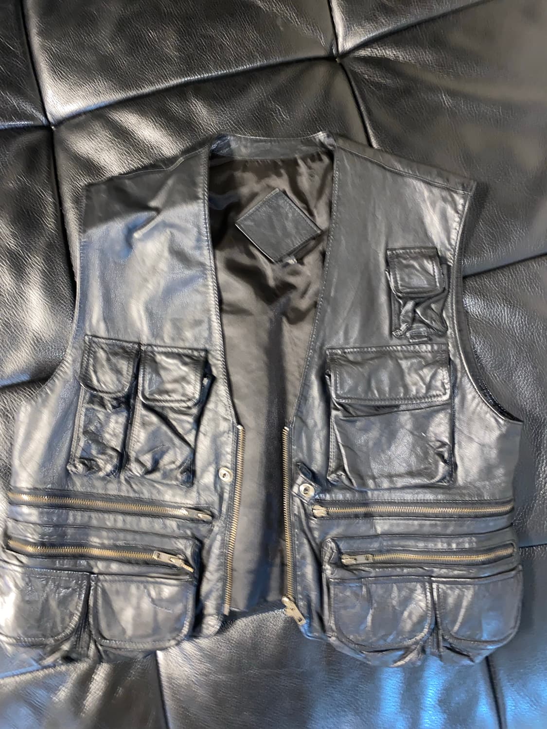 Vintage leather vest 상품이미지1