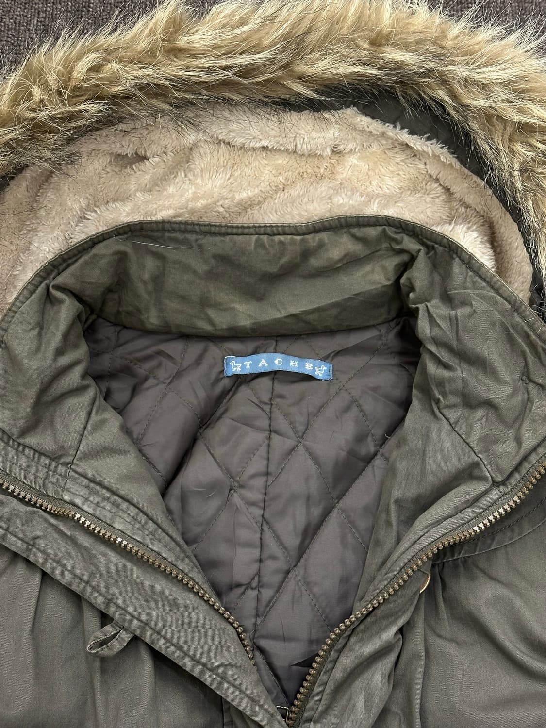 L)Japanese vintage 여성 퍼 후드 패딩 자켓 상품이미지4