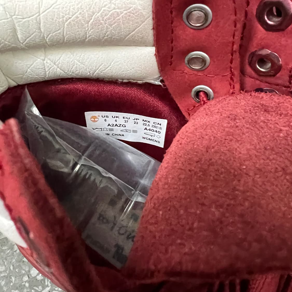 팀버랜드 6인치 프리미엄 워터프루프 레드&화이트 부츠 상품이미지7