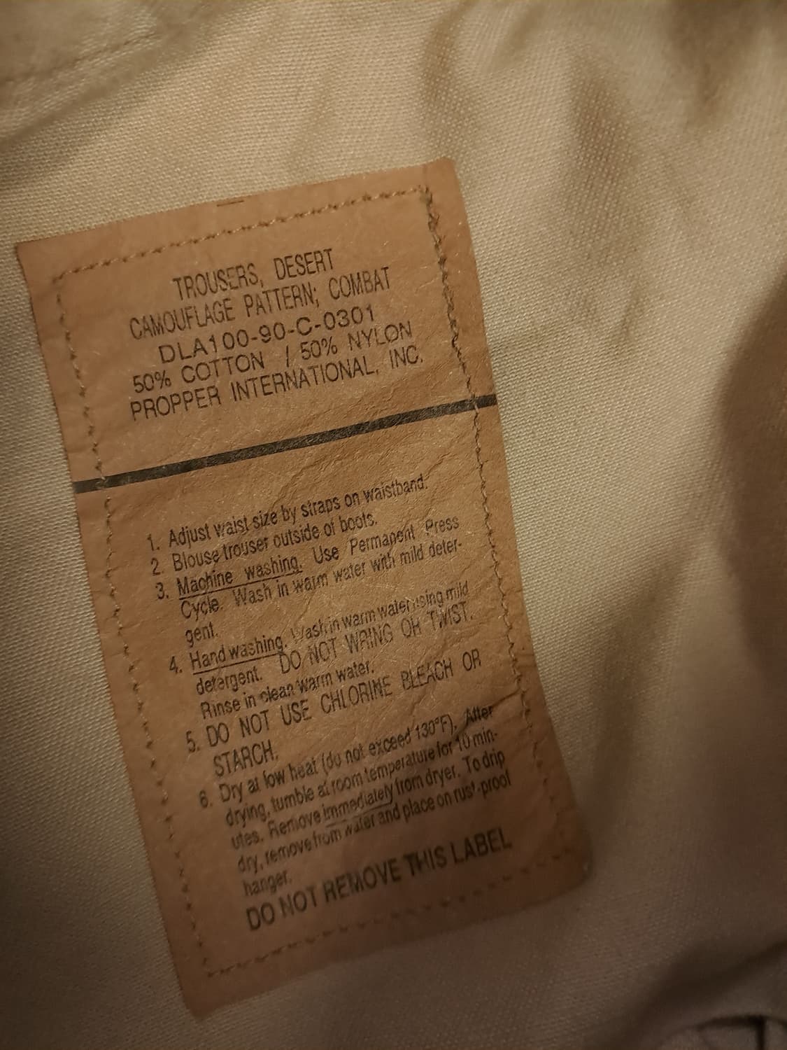 오리지날 90's 미군 지급용 걸프전 사막육색 BDU 바지 상품이미지4
