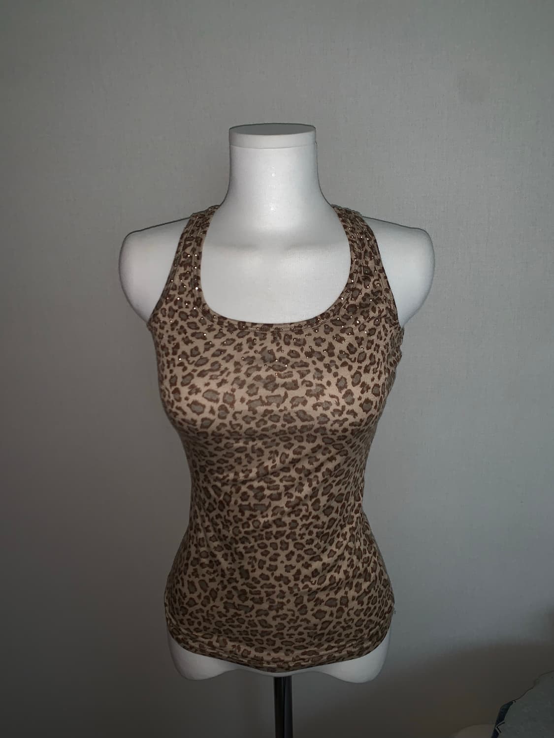 빈티지 레오파드 갸루 나시 상품이미지1