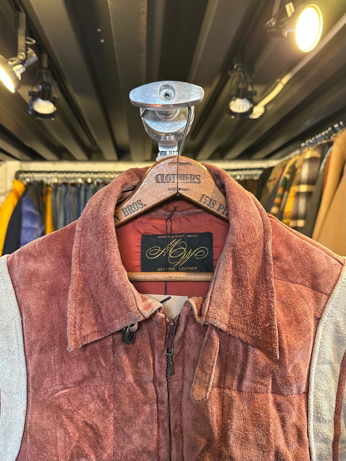 Old 헤비 리얼 레더 스웨이드 모터사이클 레이싱 자켓 상품이미지3