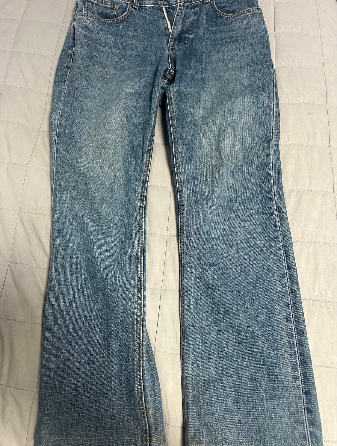 유스 세미 플레어 연청 데님 상품이미지2