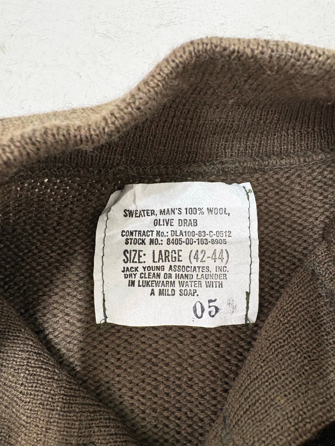 80‘s US Army 5 Button Wool Sweater 상품이미지3