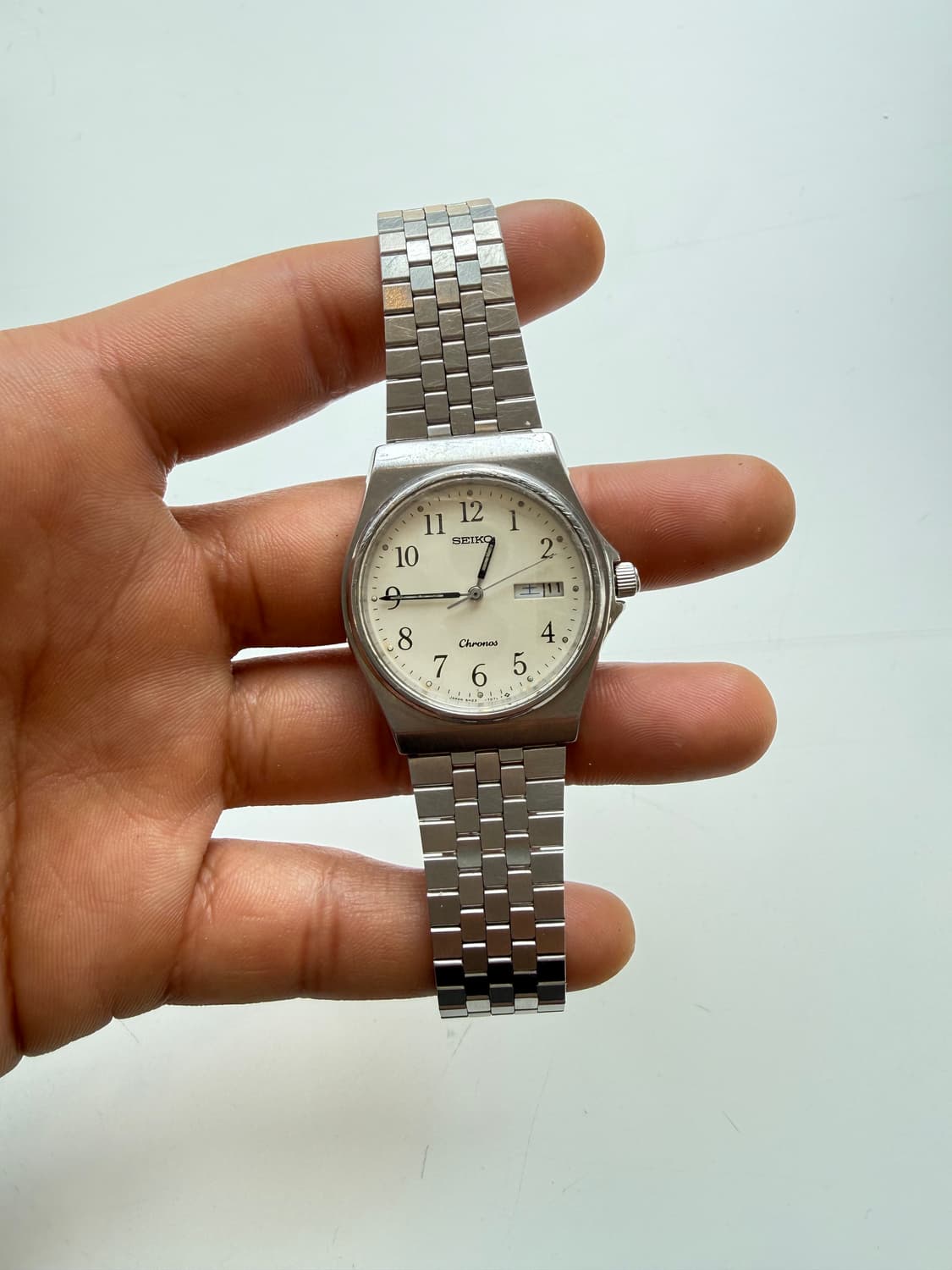 90s Seiko 34mm chronos 데이데이트 시계 상품이미지4