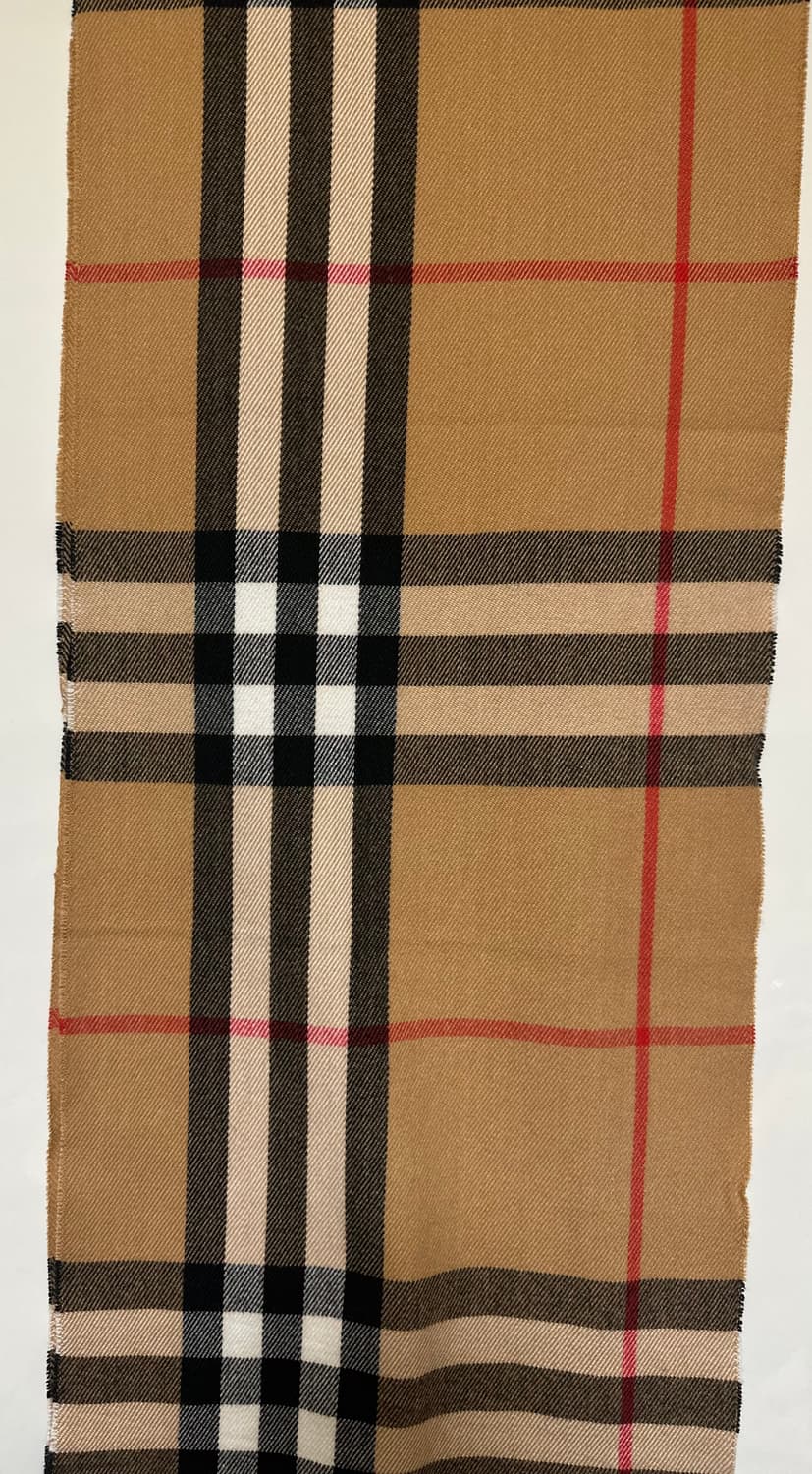 버버리 캐시미어 머플러 브라운 체크 남여공용 상품이미지4