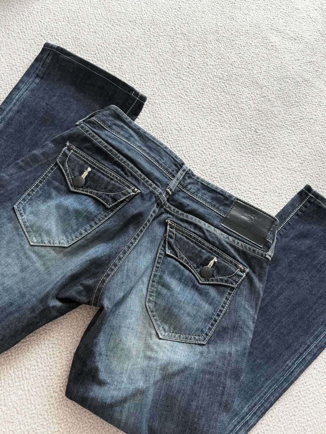 빈티지 부츠컷 팬츠 다크블루 워싱 상품이미지2