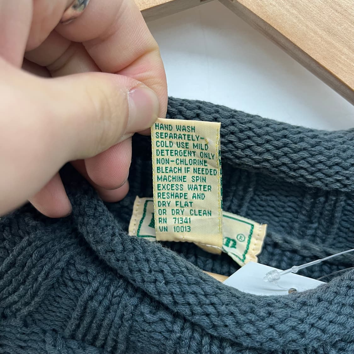 엘엘빈 빈티지 플라워 자수 니트 여L 상품이미지6