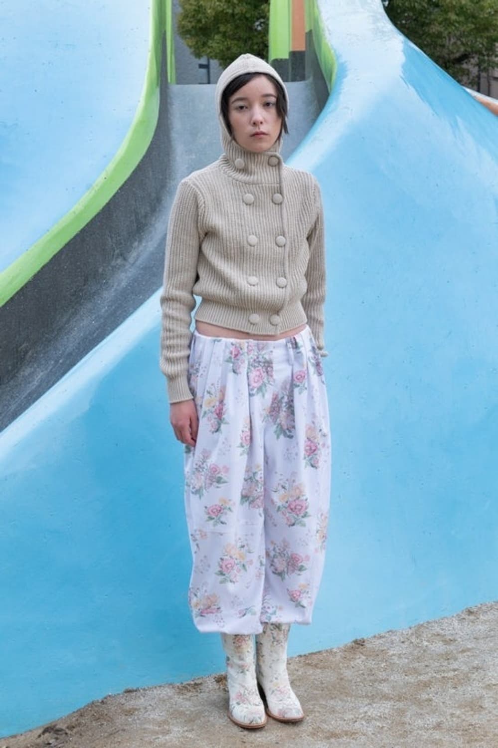 open yy 플라워 팬츠 상품이미지1