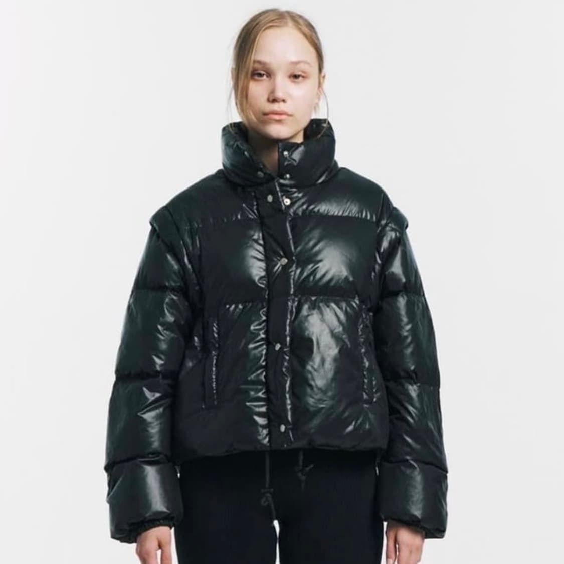 미네랄 스튜디오 투웨이 푸퍼 패딩 블랙 상품이미지1