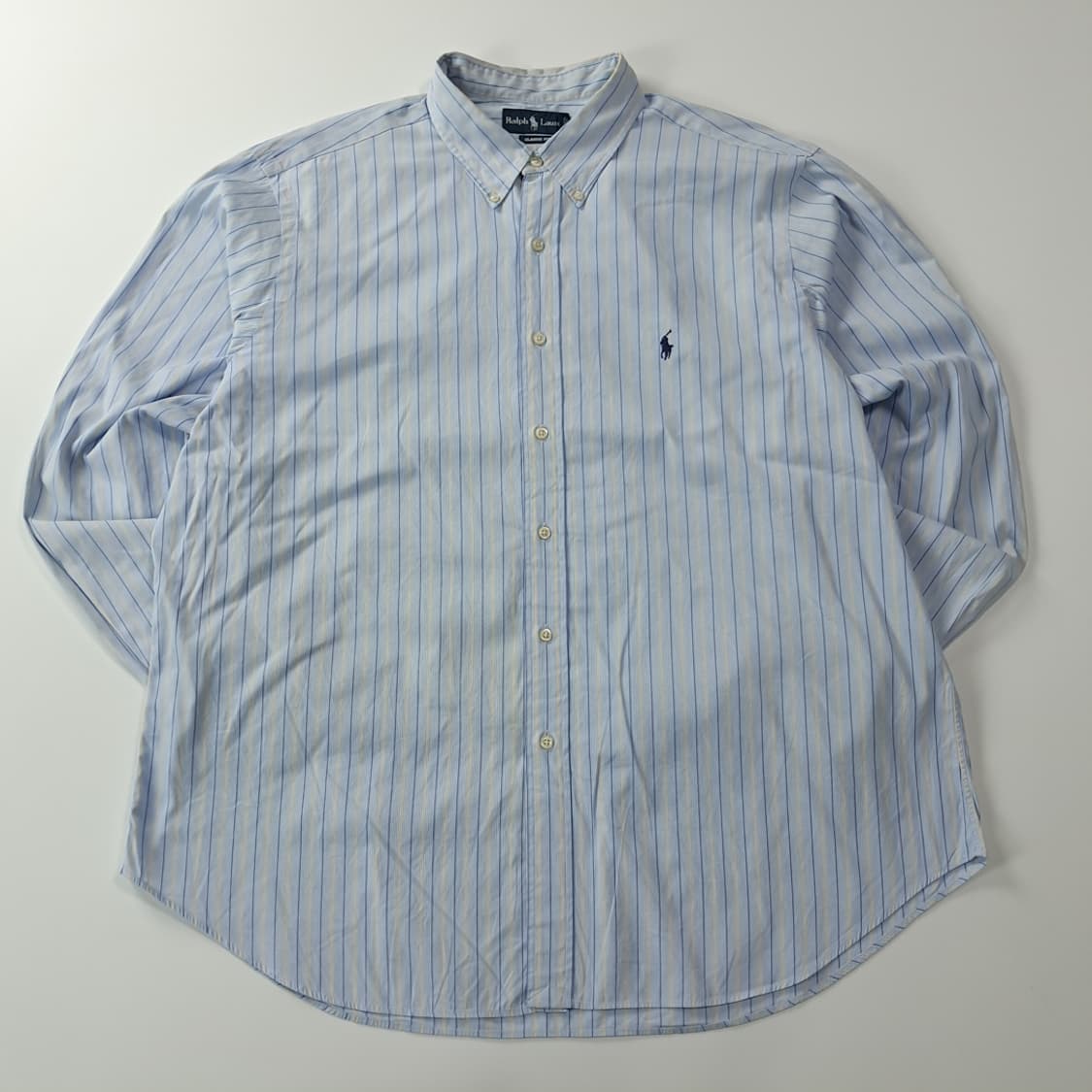 CK326 XL 폴로 00s 스카이블루 멀티 스트라이프 셔츠 남방 상품이미지1