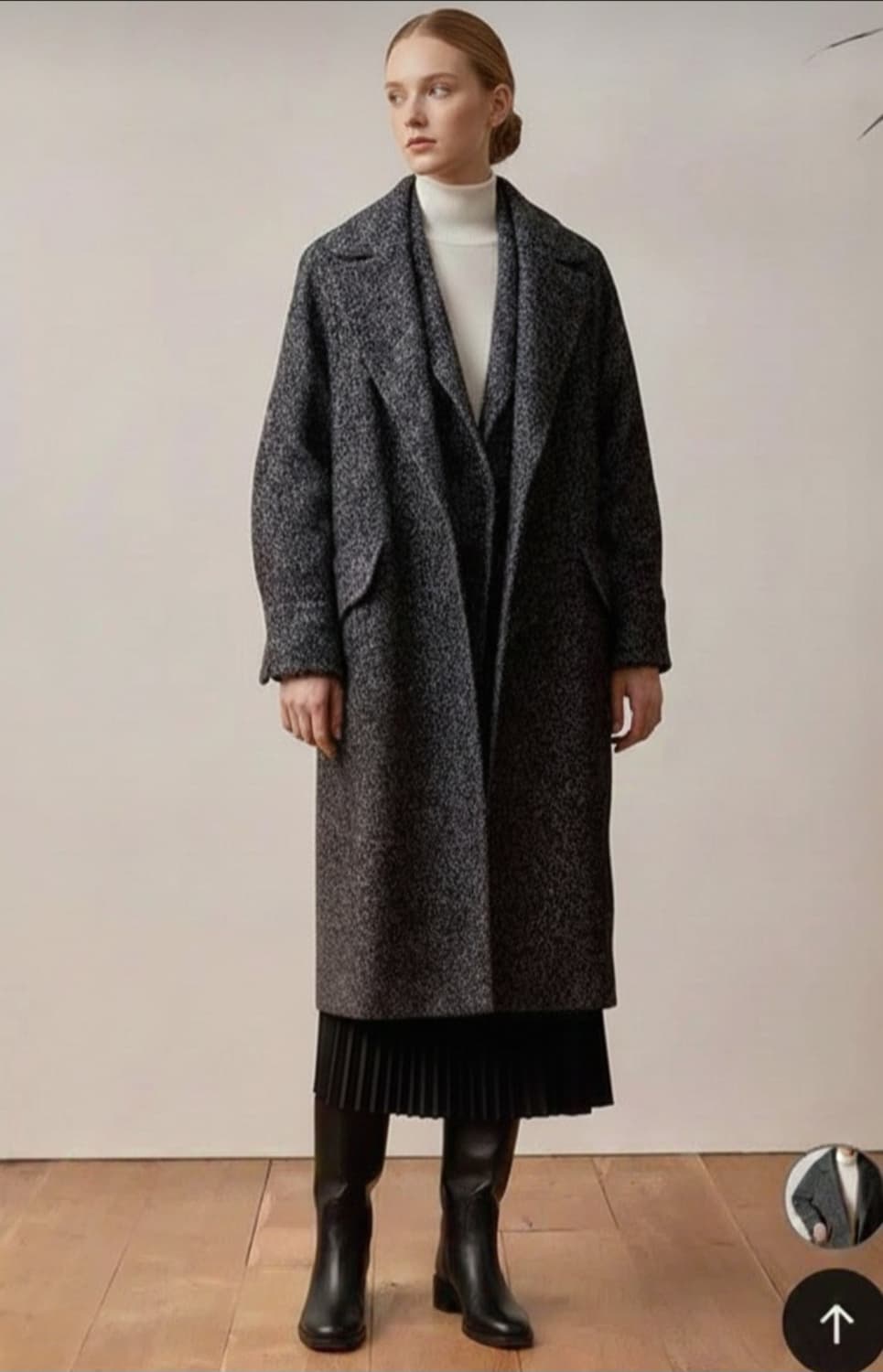 LYNN 린컴퍼니 누보텐 보카시 울블렌드 롱코트 프리사이즈 상품이미지1