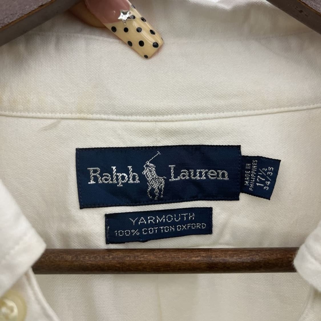 폴로 랄프로렌 빈티지 모던 캐주얼 빅사이즈 크림 셔츠 115 C09852 상품이미지5