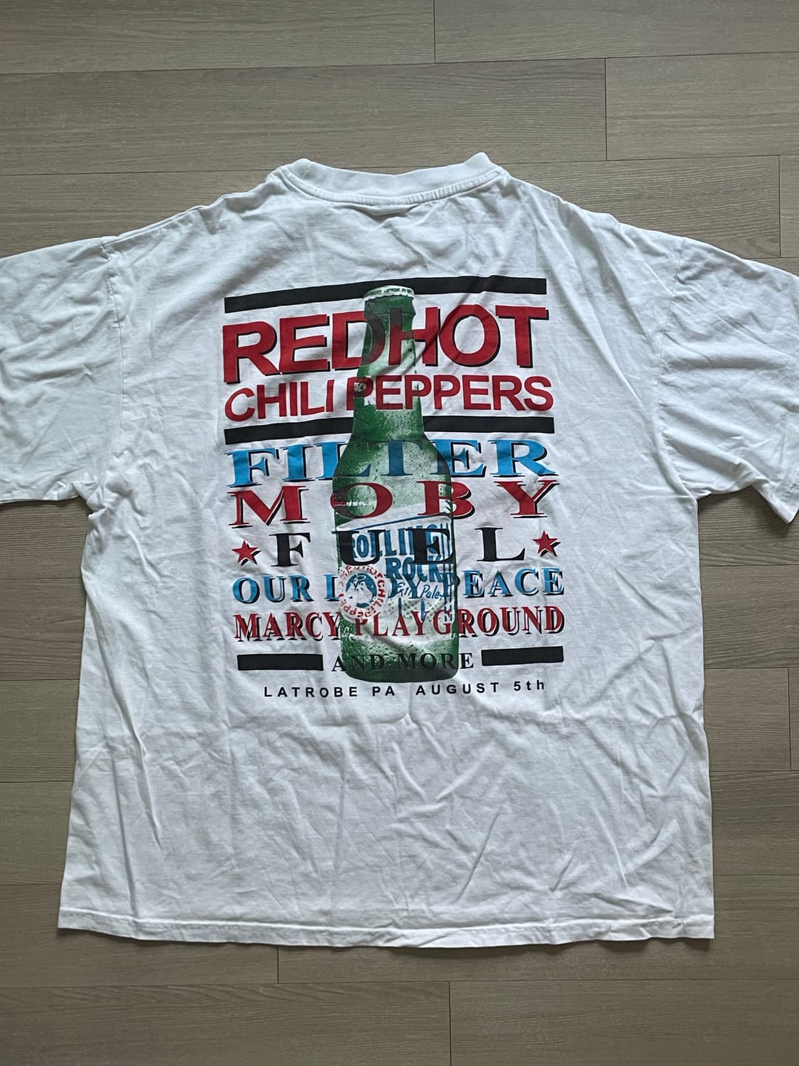00s 레드 핫 칠리 페퍼스 RHCP 롤링 락 타운 페어 빈티지 티셔츠 상품이미지2