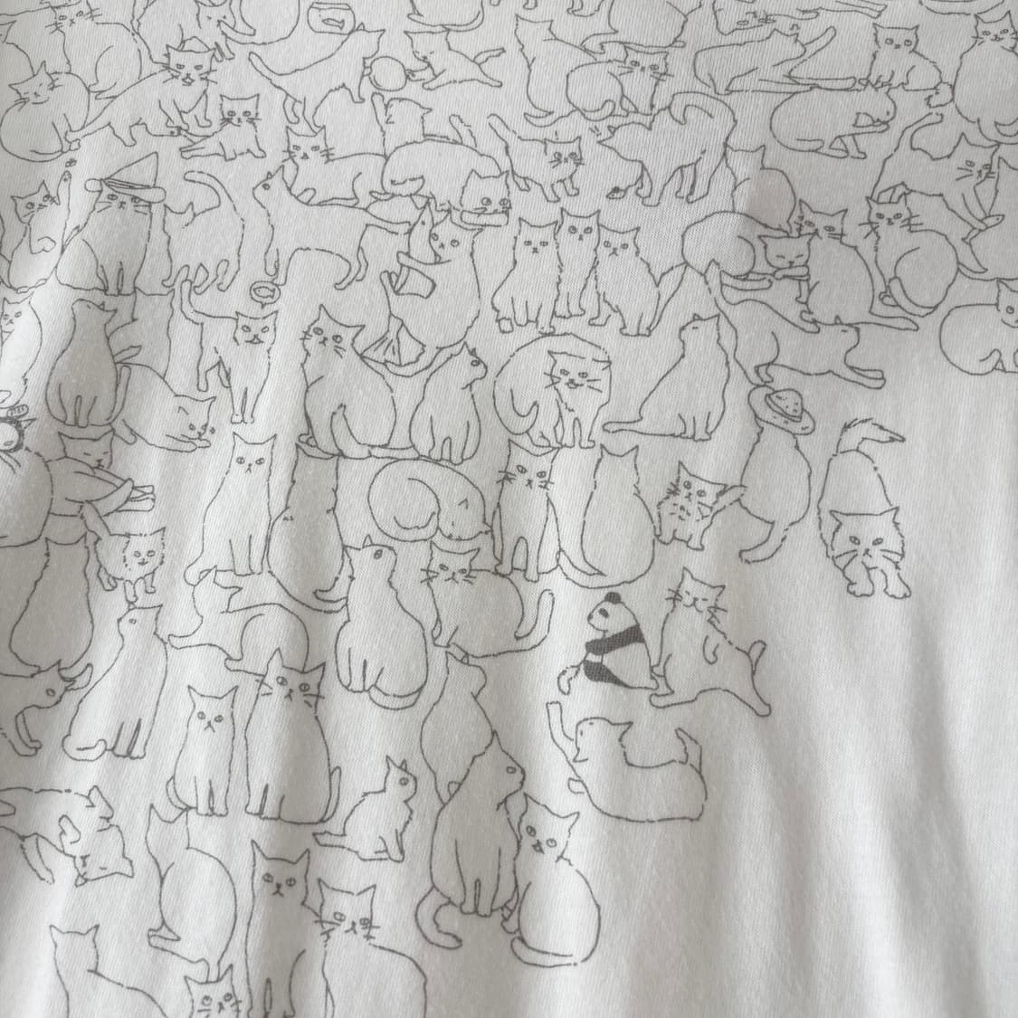 고양이 속 판다 하나 티셔츠 상품이미지3