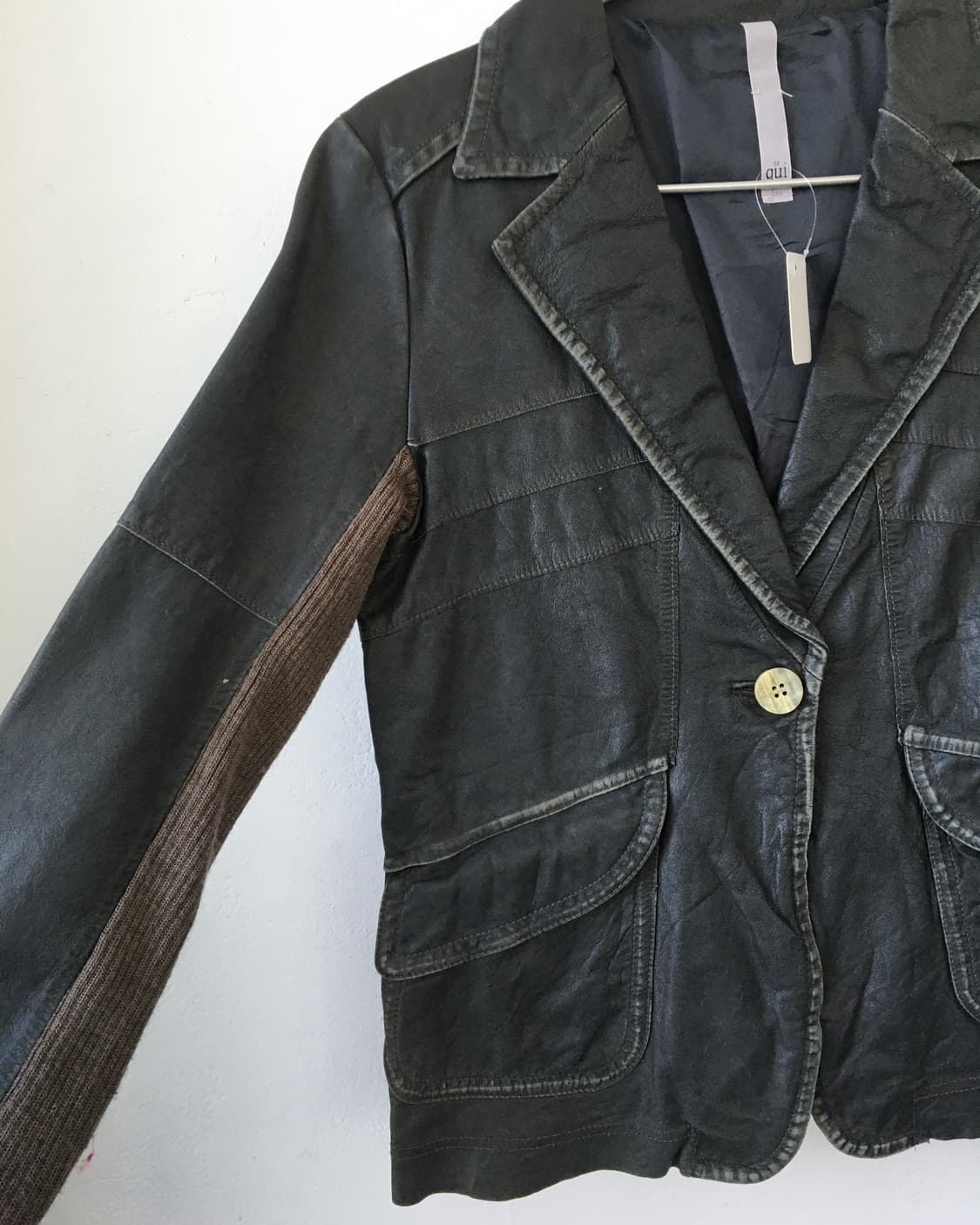 Buffalo leather gray jacket 상품이미지4