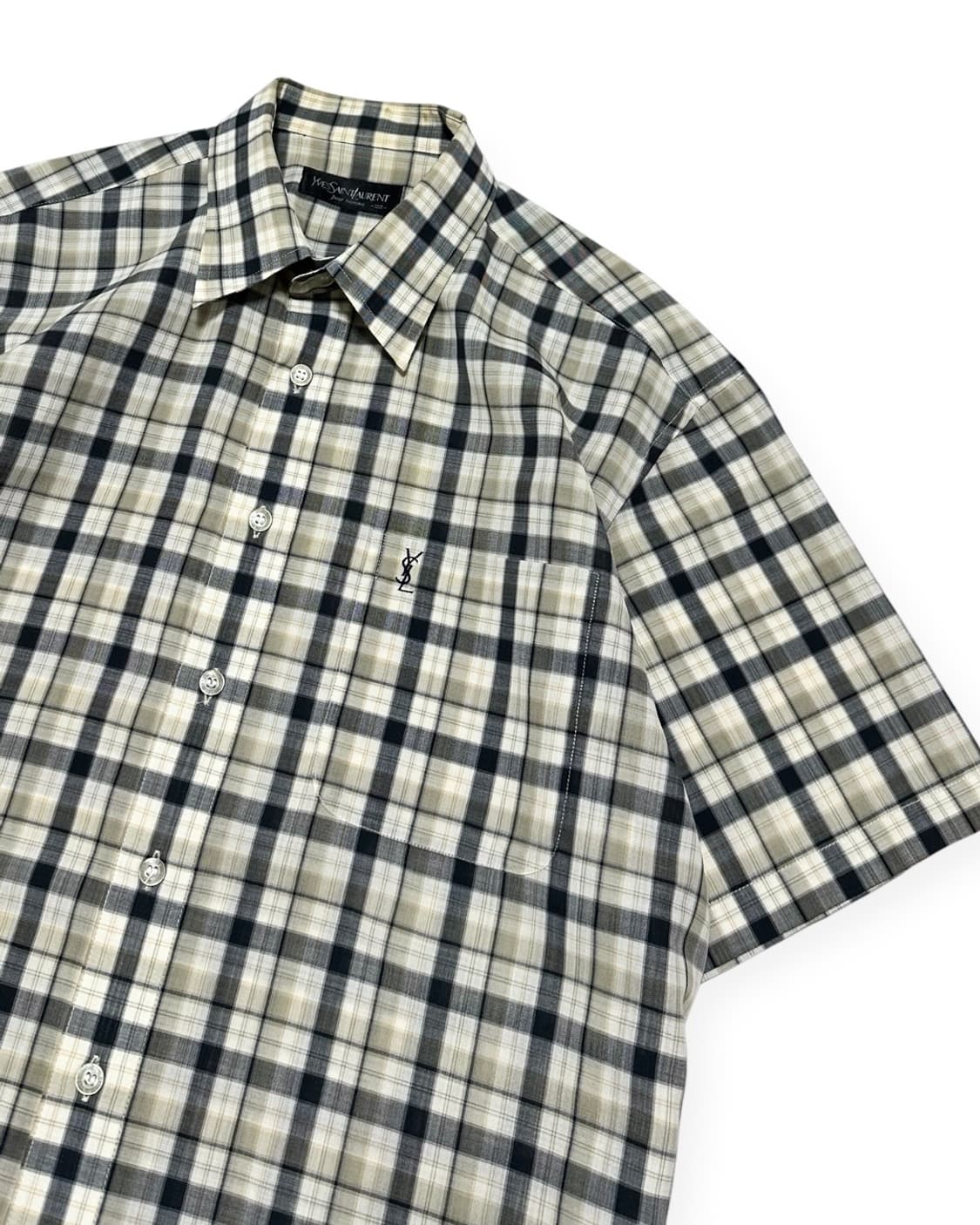 YSL 입생로랑 체크 반팔 셔츠 상품이미지3