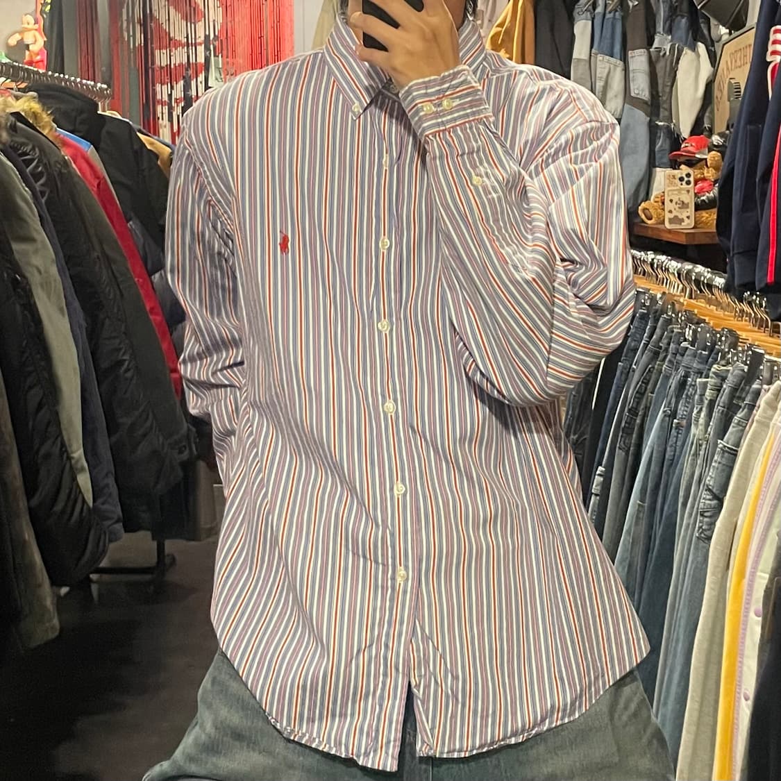 [IM] Polo 폴로 스트라이프 레드 포니 긴팔셔츠 상품이미지3