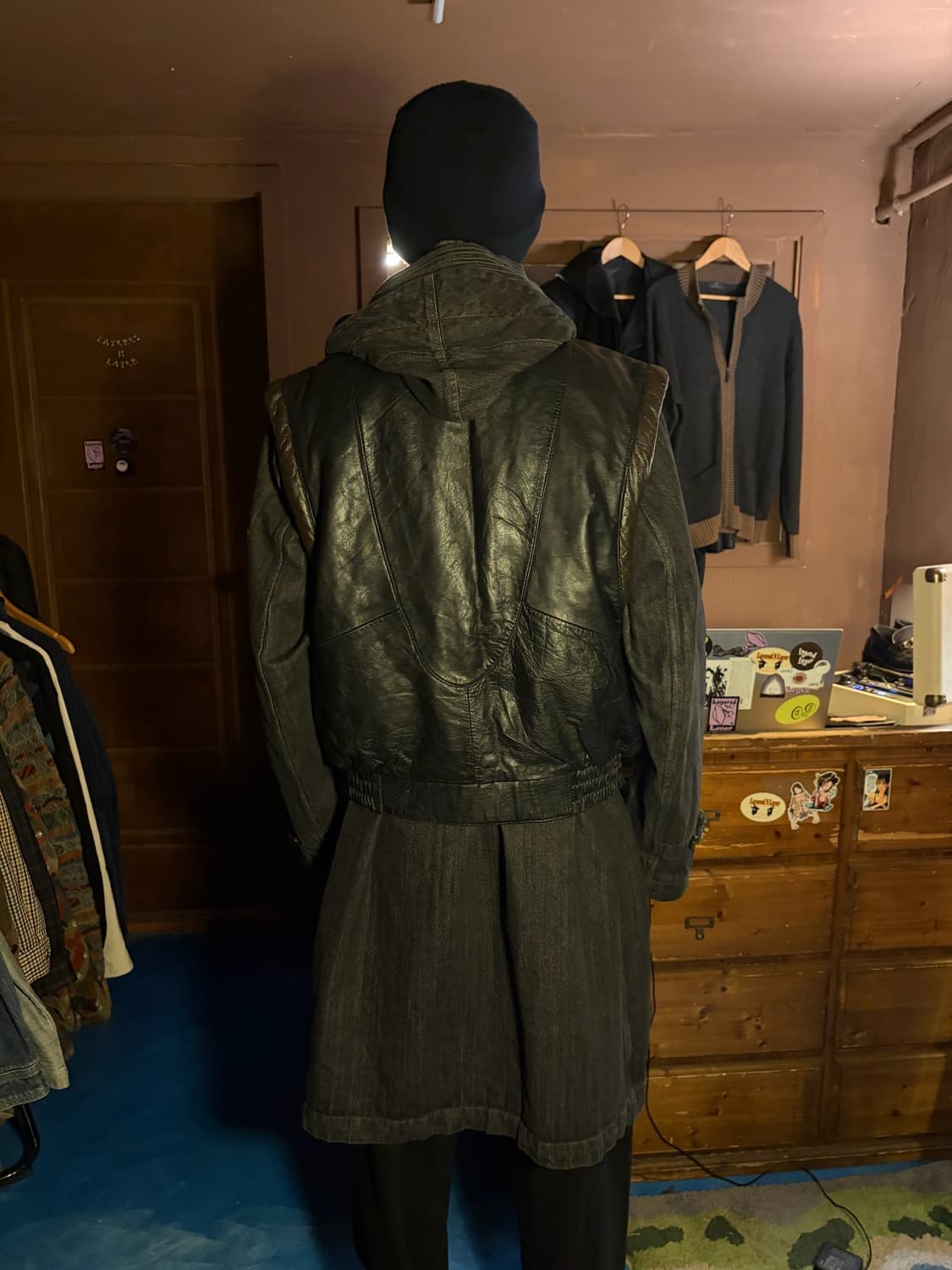 00S KOREAN VINTAGE LEATHER DYSTOPIA VEST 상품이미지3