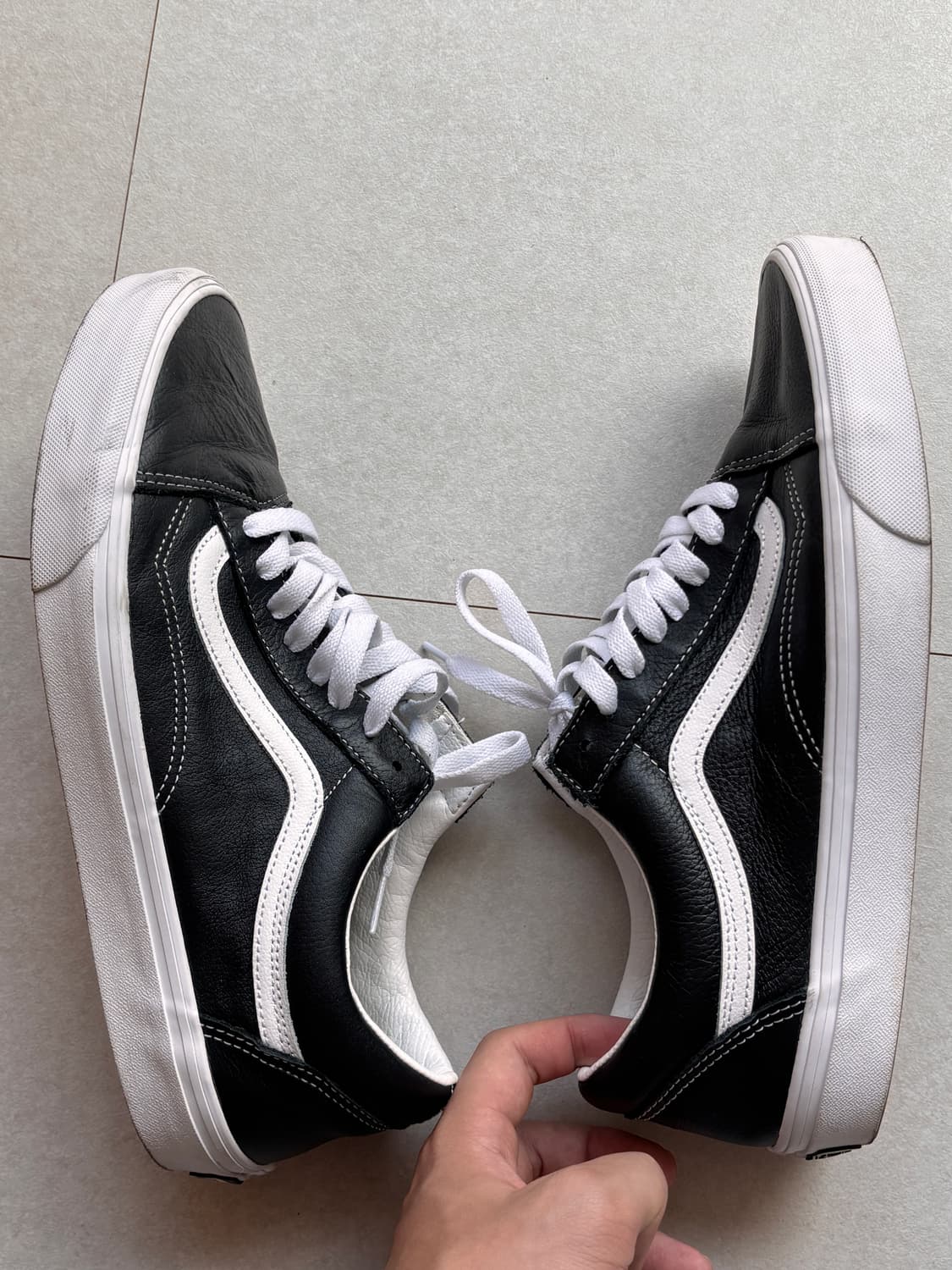 반스 레더 올드스쿨 블랙 290 상품이미지5