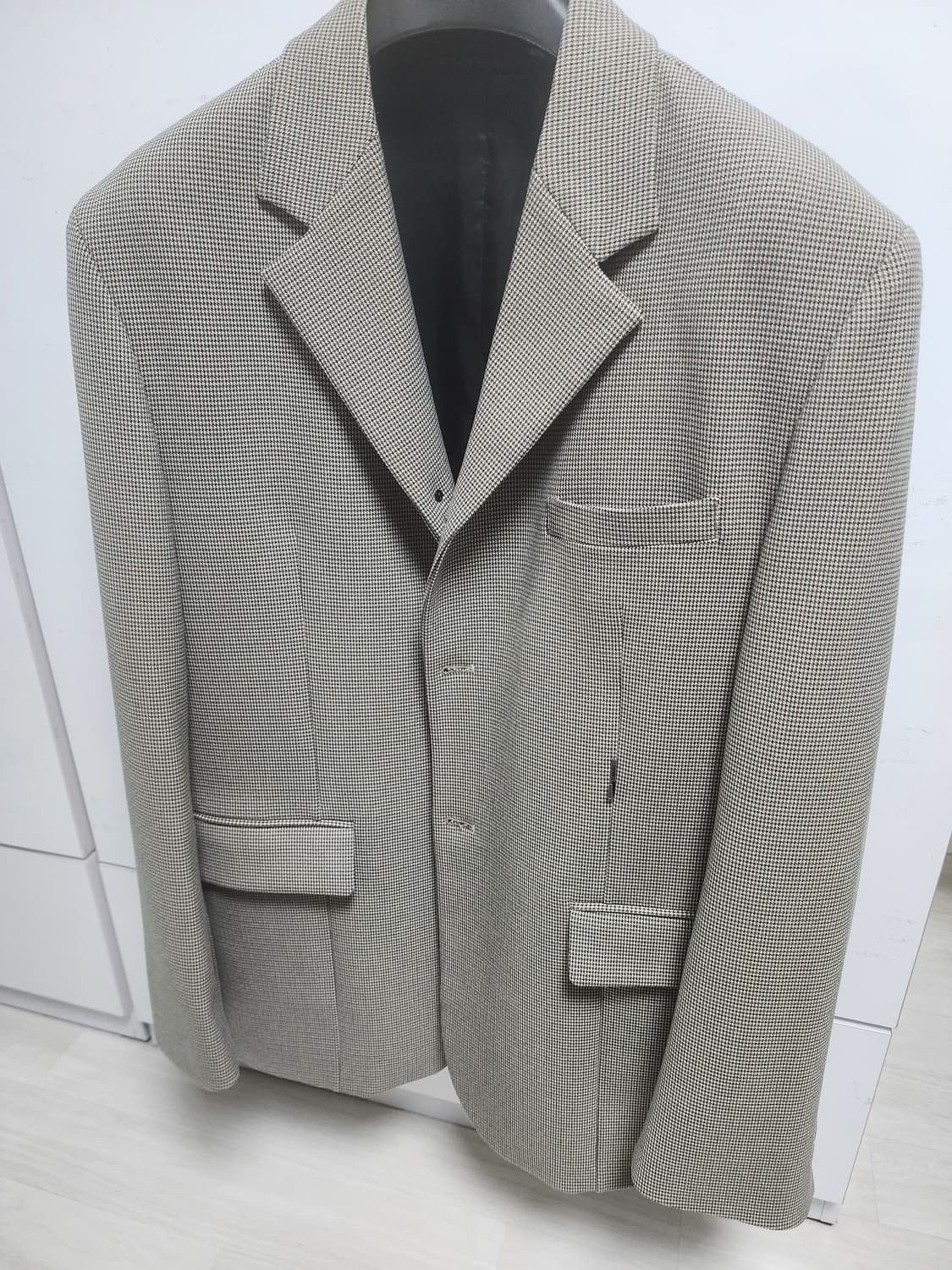 L) STU 그린 체크 블레이저 상품이미지3