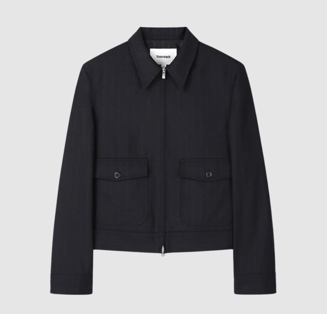 M 토니웩 버진 울 밀리터리 크롭 블루종 상품이미지1