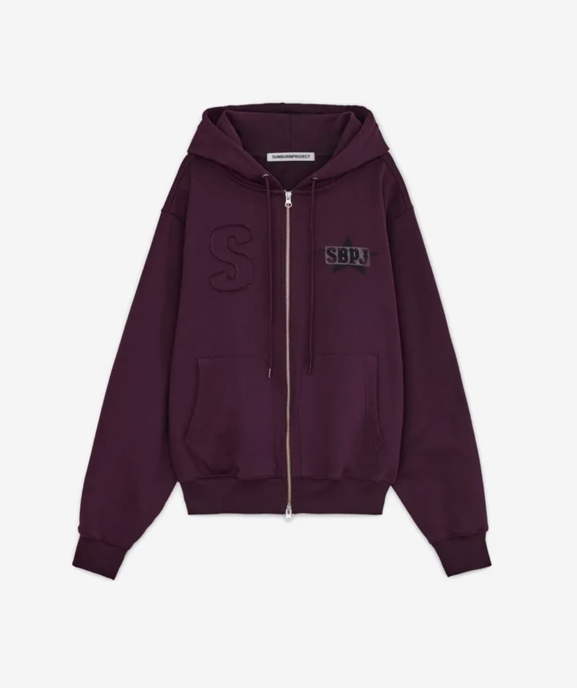 Logo Patch Hoodie Zip-up, PURPLE 상품이미지2