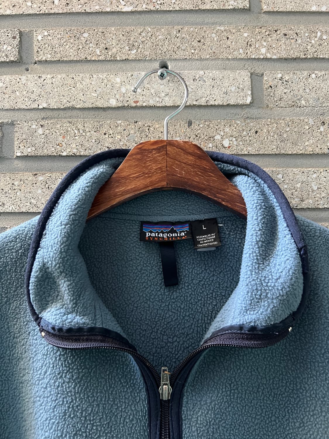 [L]90's 파타고니아 신칠라 파스텔블루 하프집업 플리스 상품이미지2
