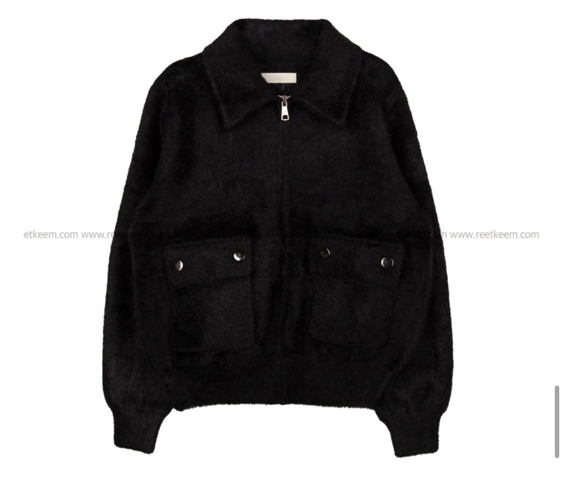 릿킴 FLAP POCKET FUR ZIP-UP 블랙 상품이미지1