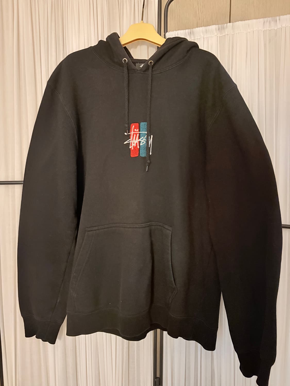 스투시 적록 로고 후드 상품이미지1