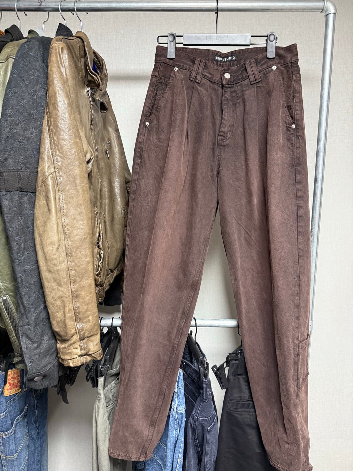 이에스씨 스튜디오 color washing denim pocket pan 상품이미지1
