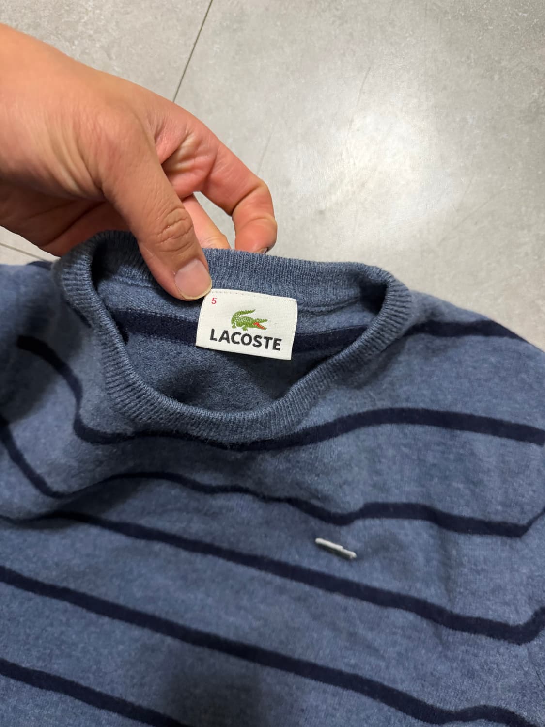 라코스테 스트라이프 울 빈티지 니트 가디건 105 size   상품이미지3