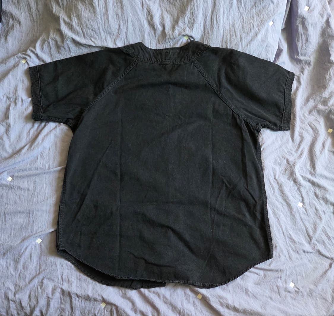 빈티지 베이스볼 반팔 셔츠 블랙 M 상품이미지2