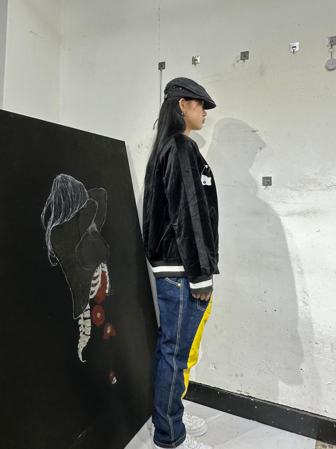 Jpn 일본빈티지 오리엔탈 블랙 벨벳 스카잔 자켓 상품이미지2