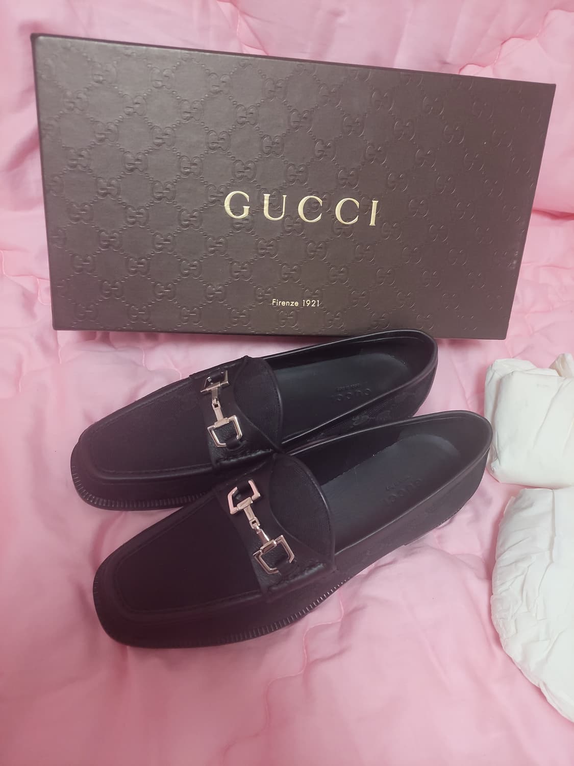 정품)급처미사용새상품!구찌 로고 홀스빗 로퍼 구두 플랫슈즈 단화 상품이미지1