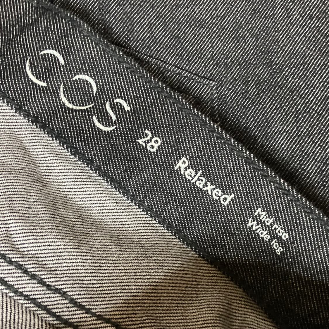 코스 릴렉스드 블랙진 데님팬츠 W28 상품이미지5